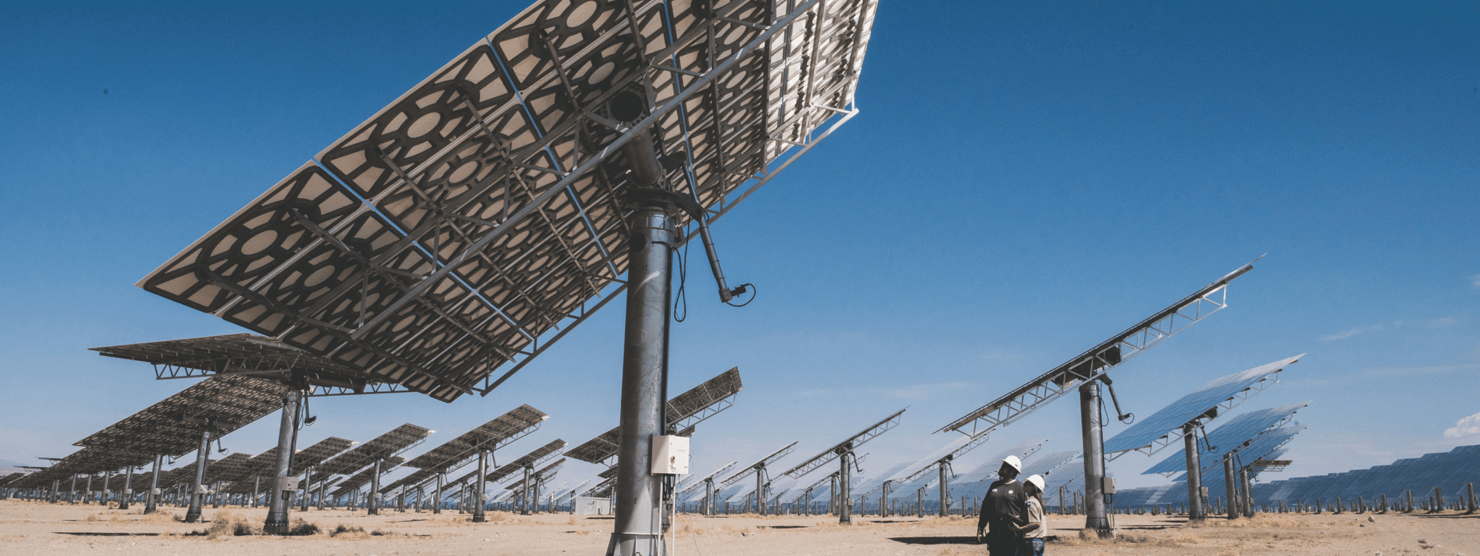 solar panels in a desert