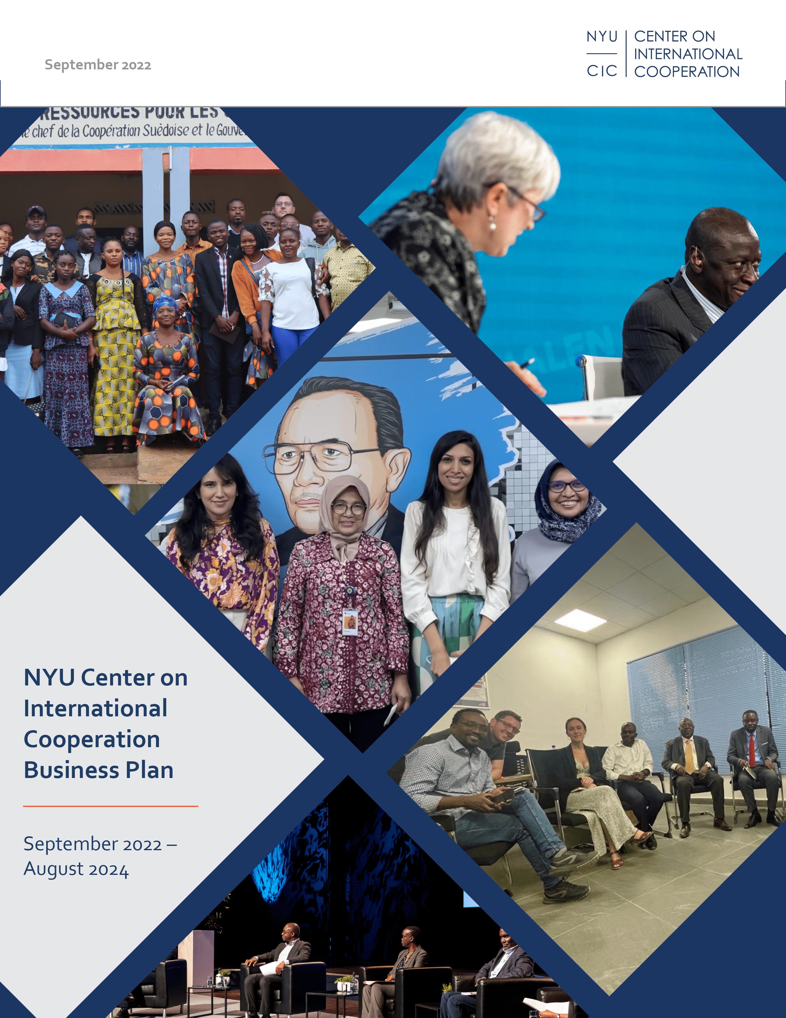 NYU Center on International Cooperation Business Plan cover