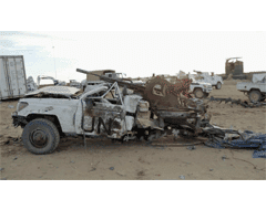 exploded truck