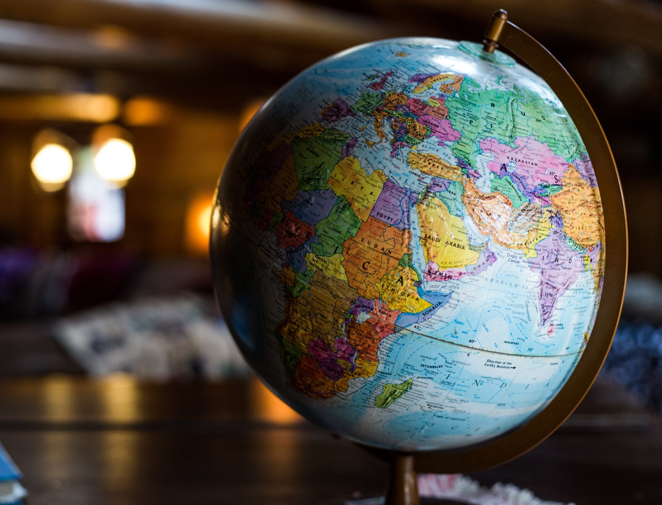 Globe on a desk