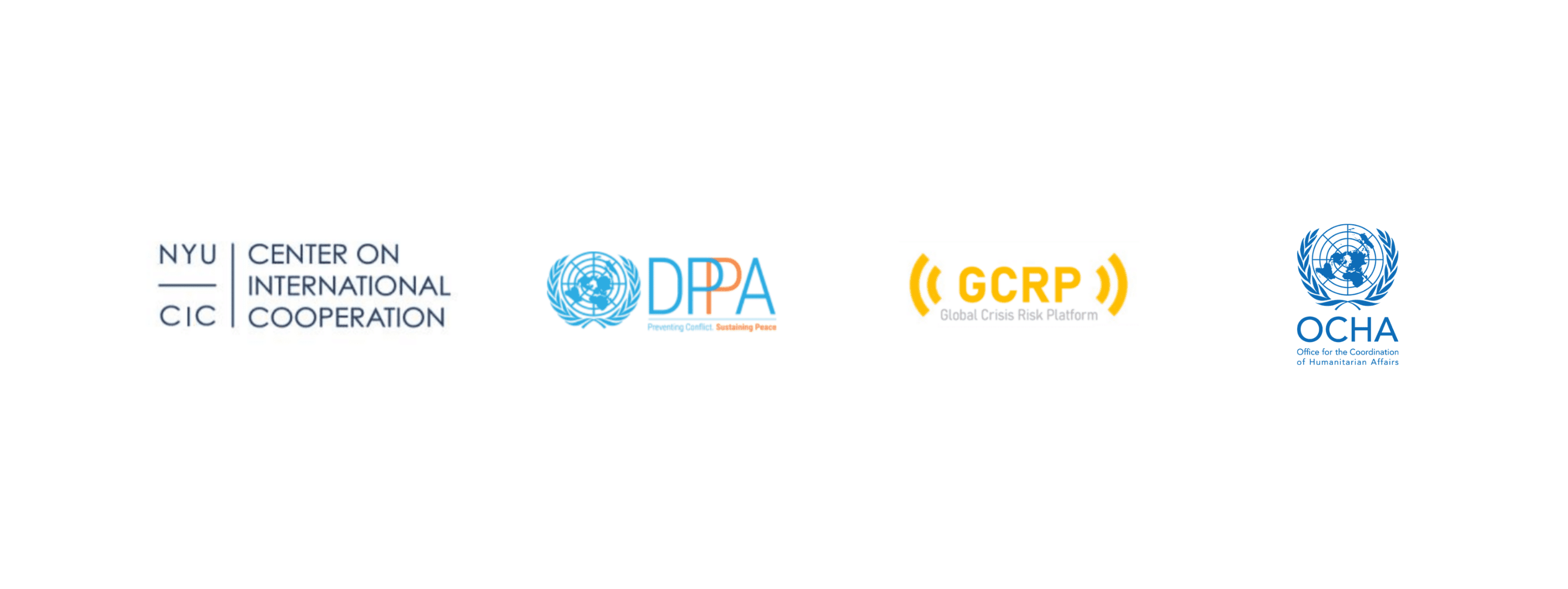 Logos for CIC, DPPA, GCRP, and OCHA
