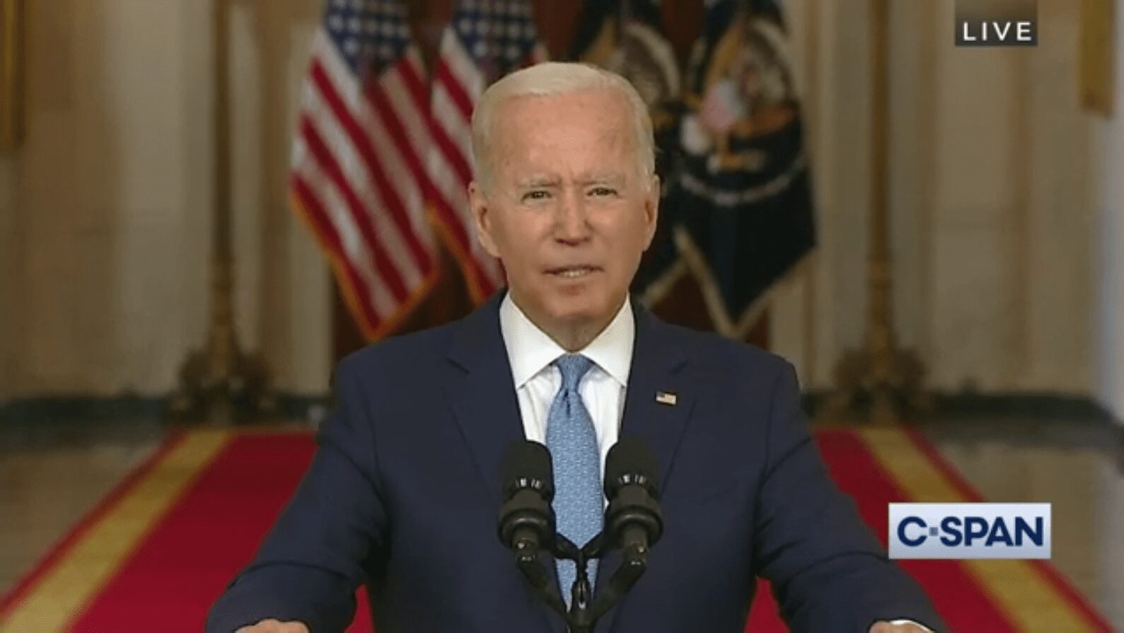 President Biden giving speech