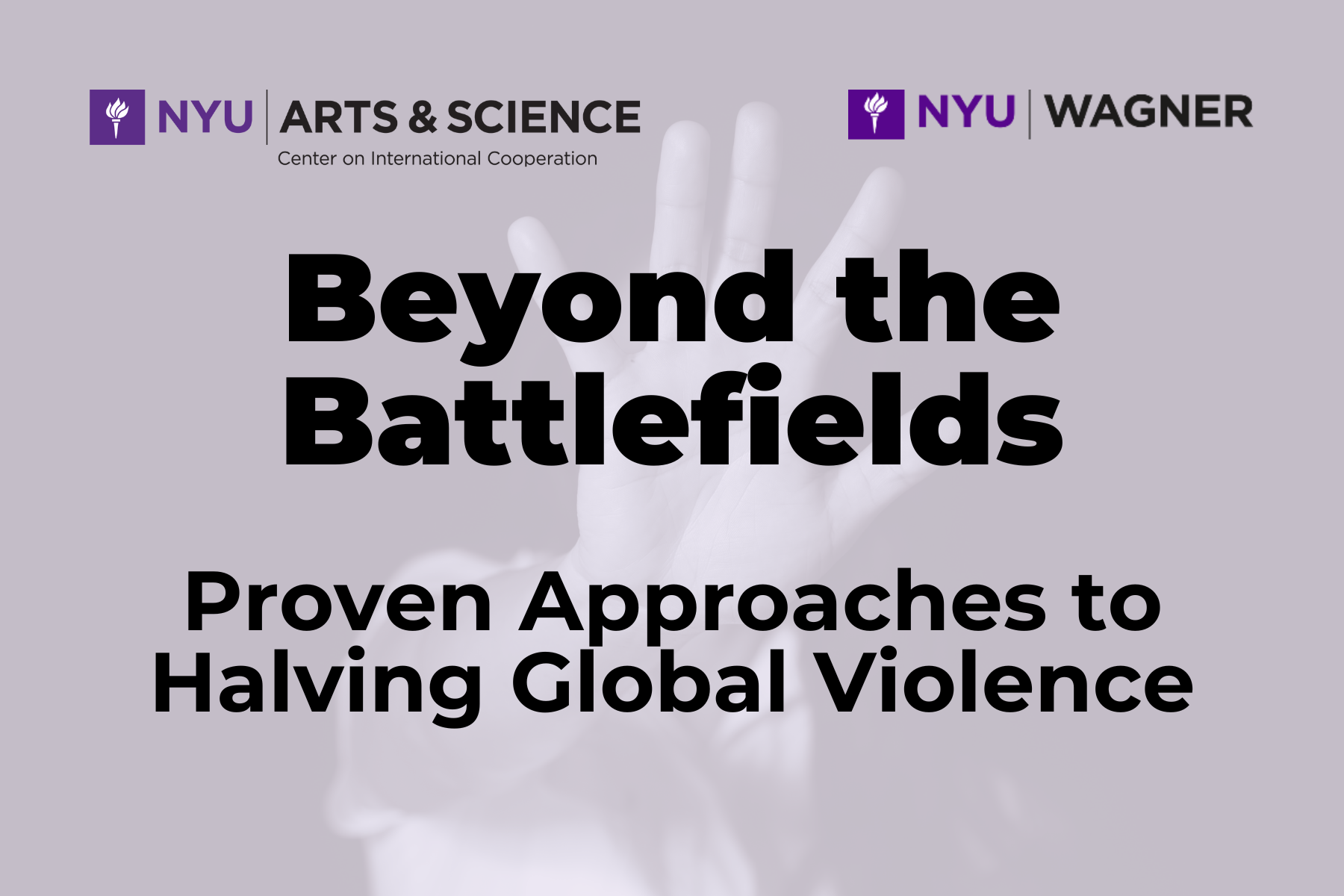 A promotional graphic for NYU's event titled 