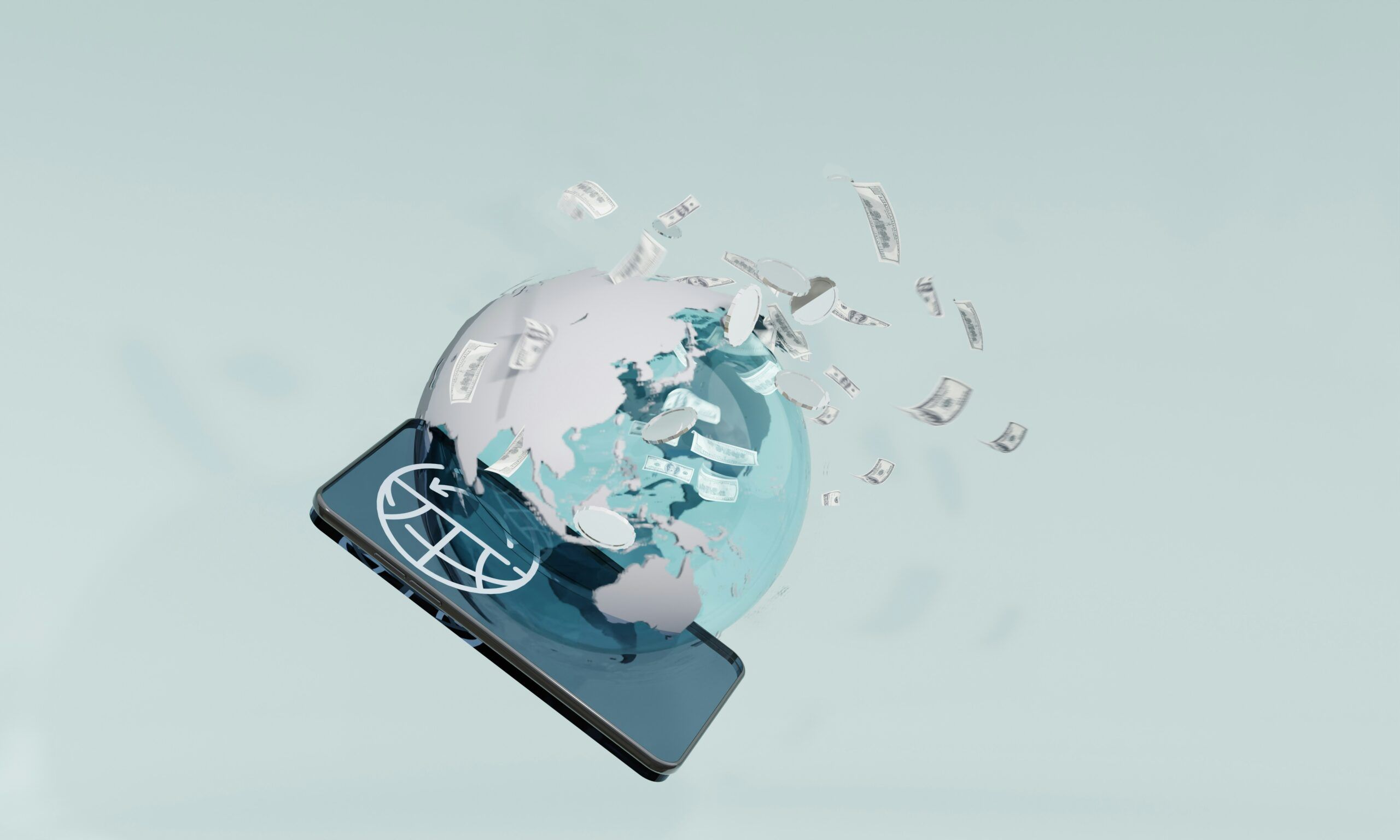 3D collection of illustration on Virtual payments/transfer theme