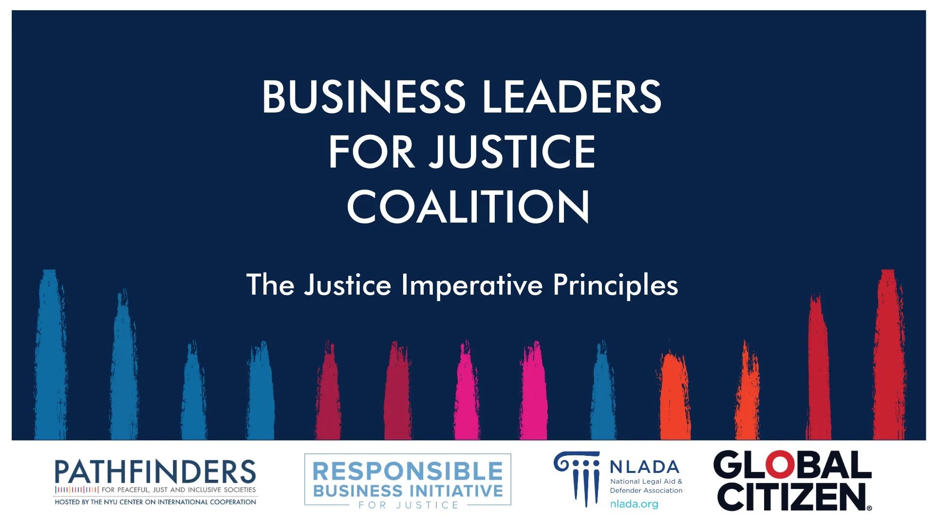 Front page of Business Leaders Unite for Justice