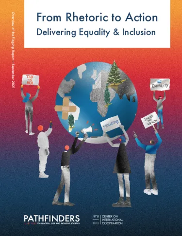 Front page of From Rhetoric to Action: Delivering Equality & Inclusion (Report Overview)