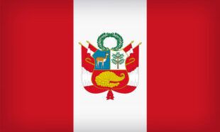 The flag of Peru