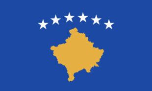 The flag of Kosovo