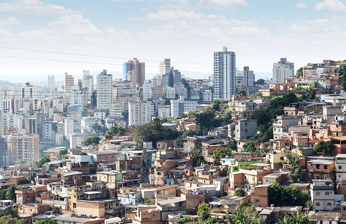 skyline of a foreign city