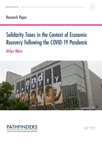 Front page of Solidarity Taxes in the Context of Economic Recovery Following the COVID-19 Pandemic