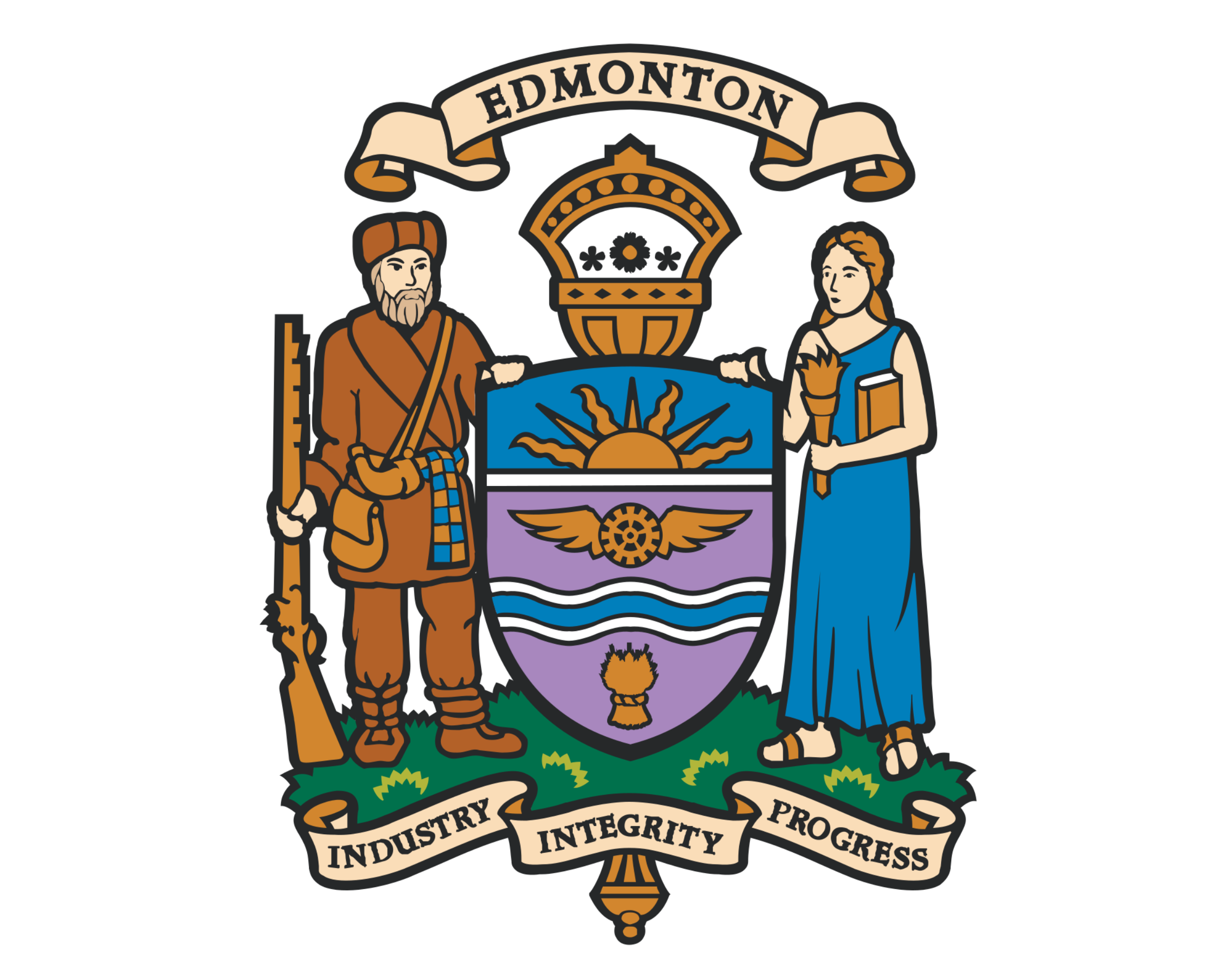 The flag of Edmonton, Canada
