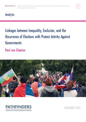 Front page of Linkages between Inequality, Exclusion, and the Occurrence of Elections with Protest Activity Against Governments