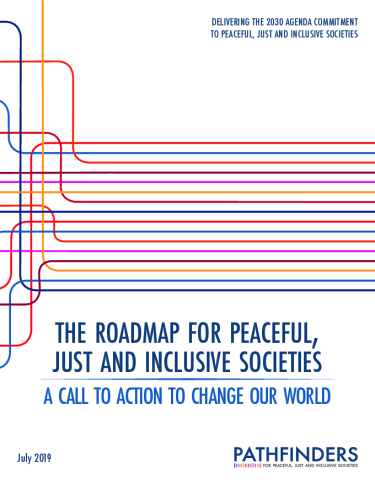 Front page of The Roadmap for Peaceful, Just and Inclusive Societies