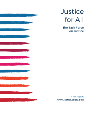 Front page of Justice for All: Report of the Task Force on Justice