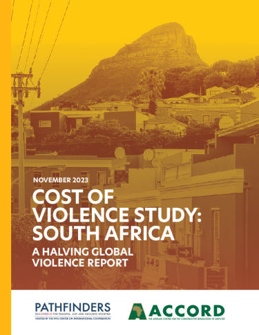 Front page of Cost of Violence Study: South Africa