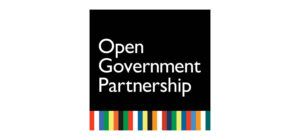 Open Government Partnership logo. White text on a black background reads 