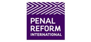 Purple and white logo for Penal Reform International. White text on a purple background reads 