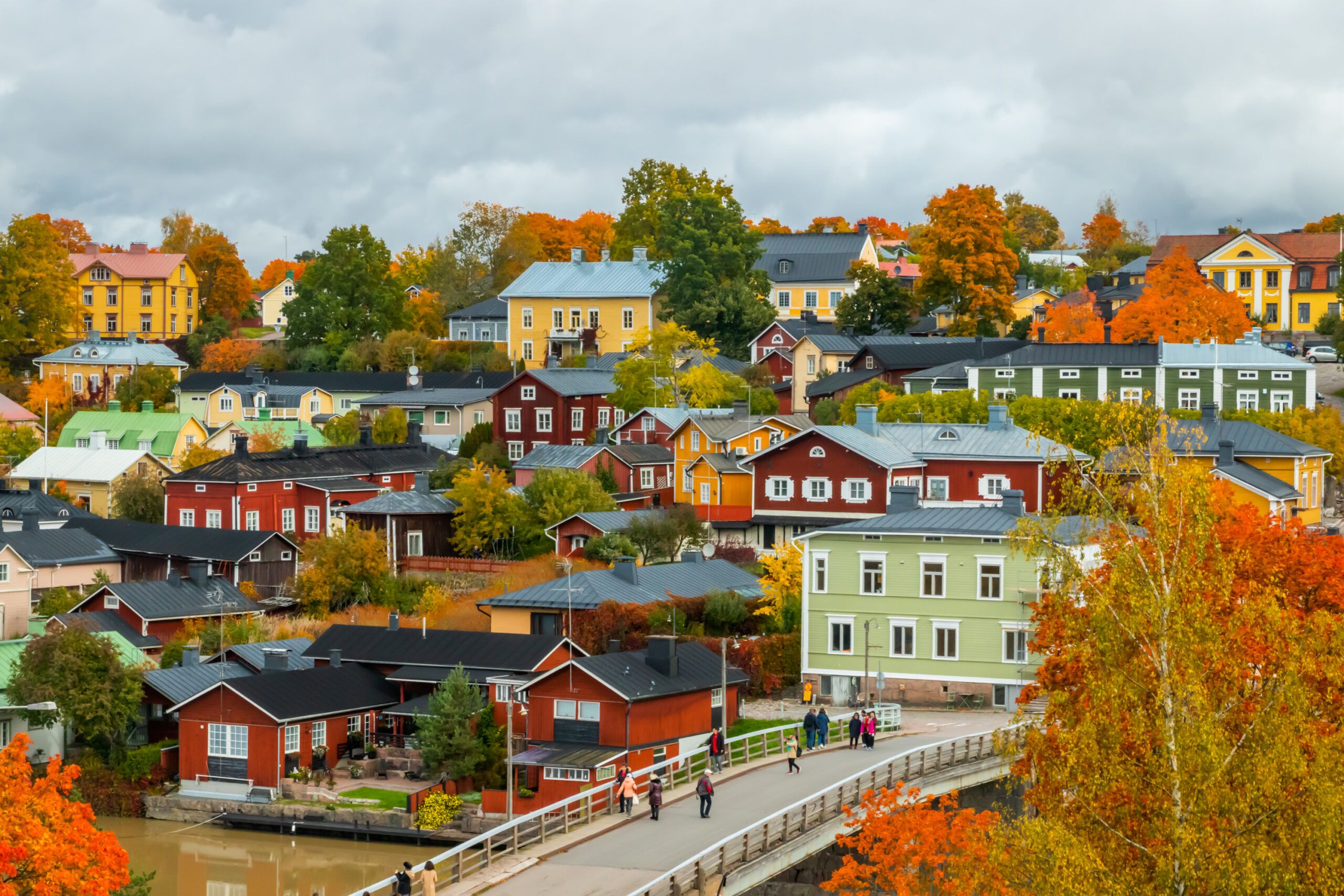 View of old Porvoo, Finland.