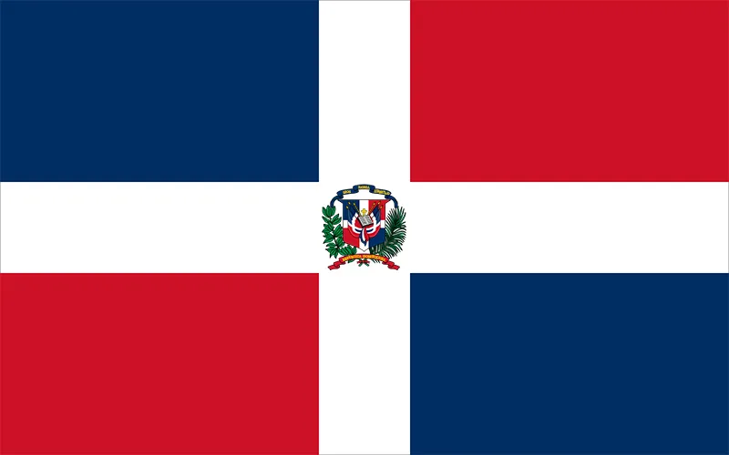 The flag of Dominican Republic