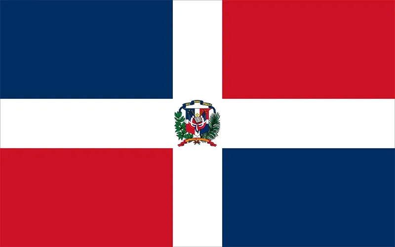 The flag of Dominican Republic