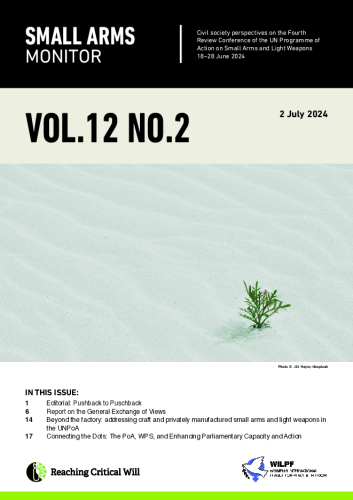 Front page of Small Arms Survey: Connecting the Dots: The PoA, WPS, and Enhancing Parliamentary Capacity and Action