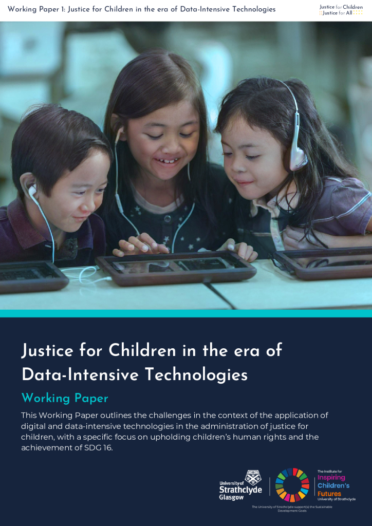 Front page of Justice for Children in the Era of Data-Intensive Technologies