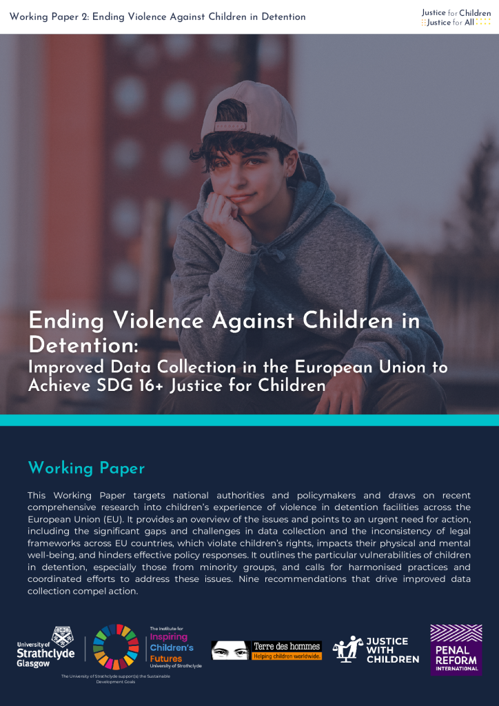 Front page of Ending Violence Against Children in Detention