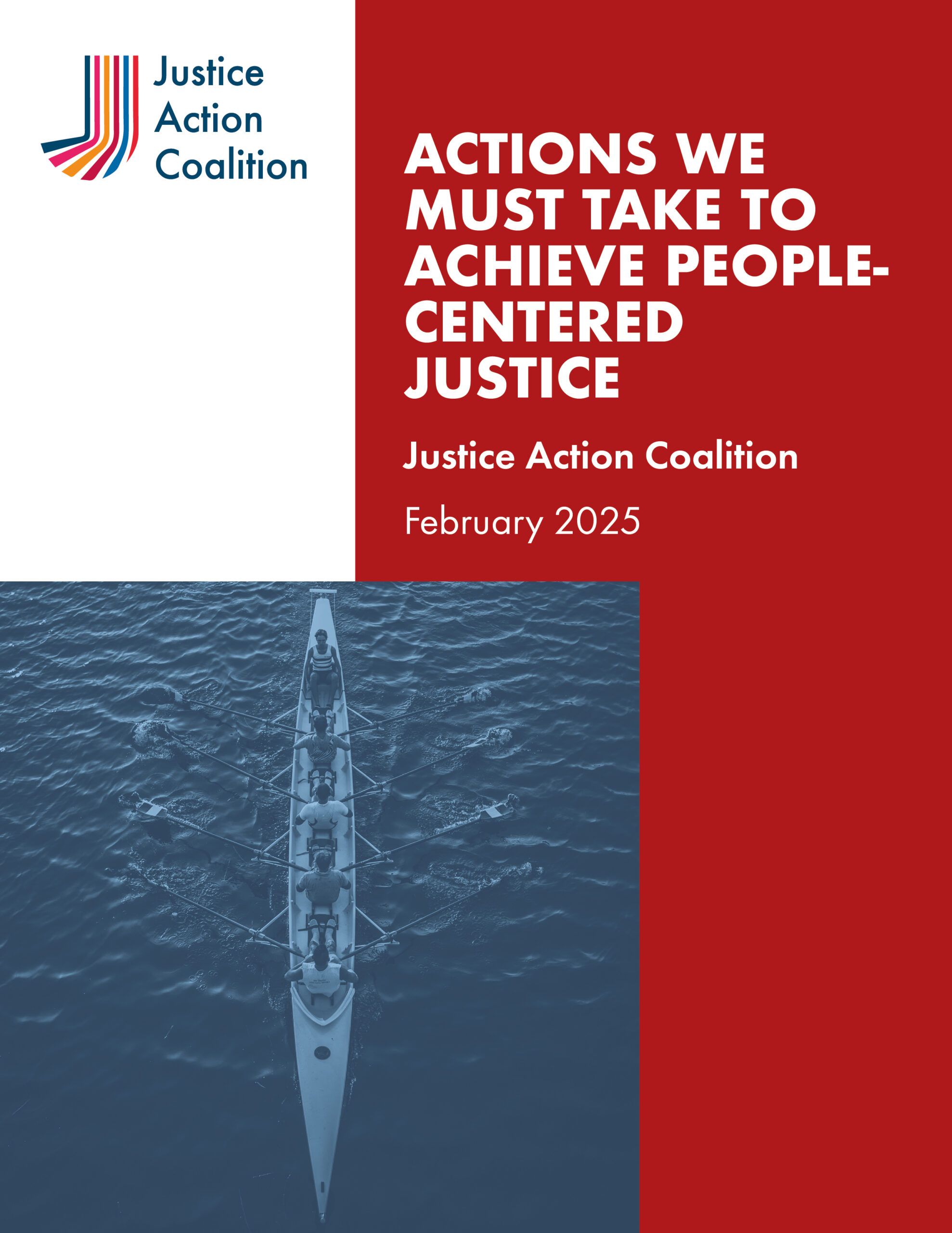 Front page of Actions We Must Take to Achieve People-Centered Justice