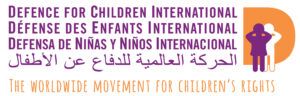Logo for Defence for Children International.