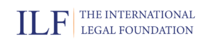 The International legal Foundation text next to ILF and a yellow line.