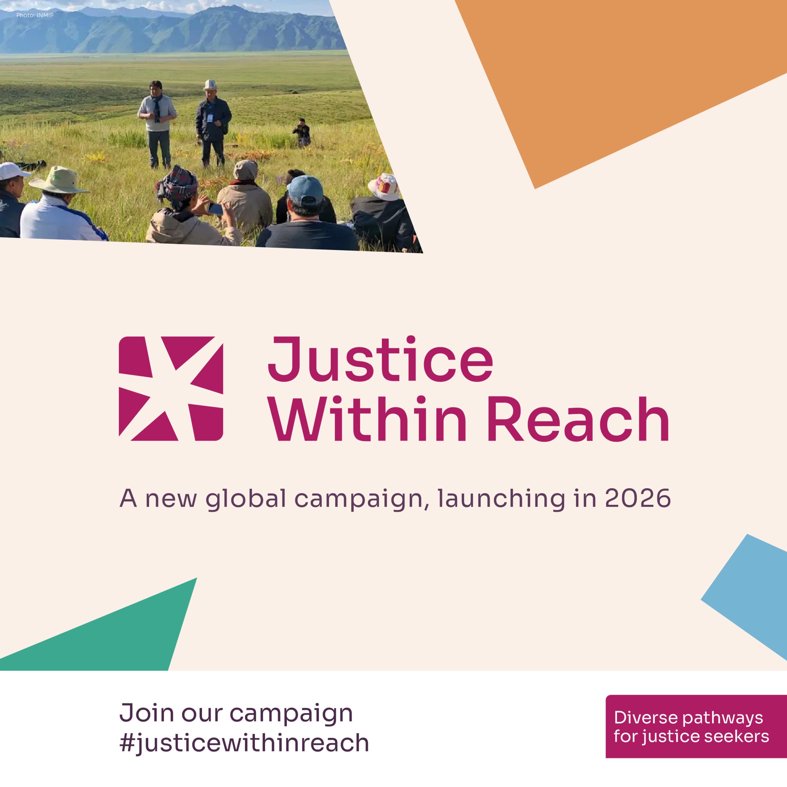 Justice Within Reach Global Launch social media visuals